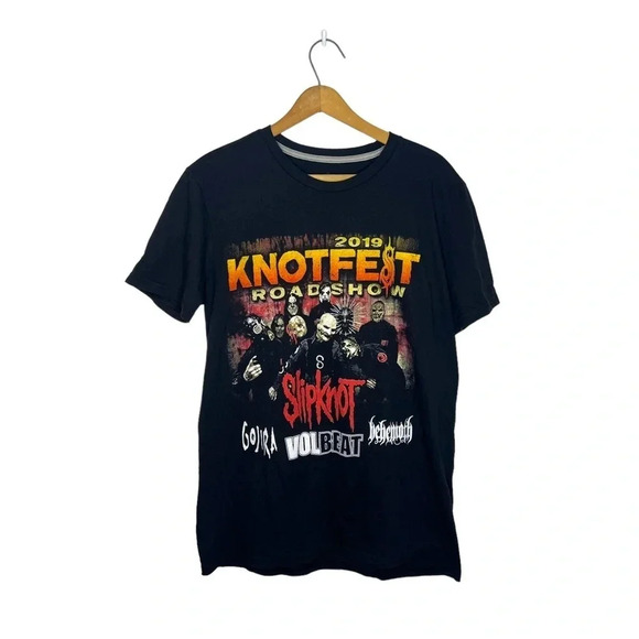 KNOTFEST 2019 Double Graphic Slipknot Volbeat Heavy Metal Graphic Concert t - Picture 7 of 7